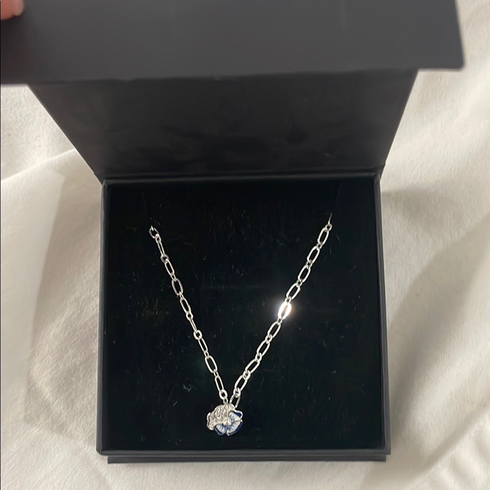 Elegant Silver Chain Necklace with Pendant